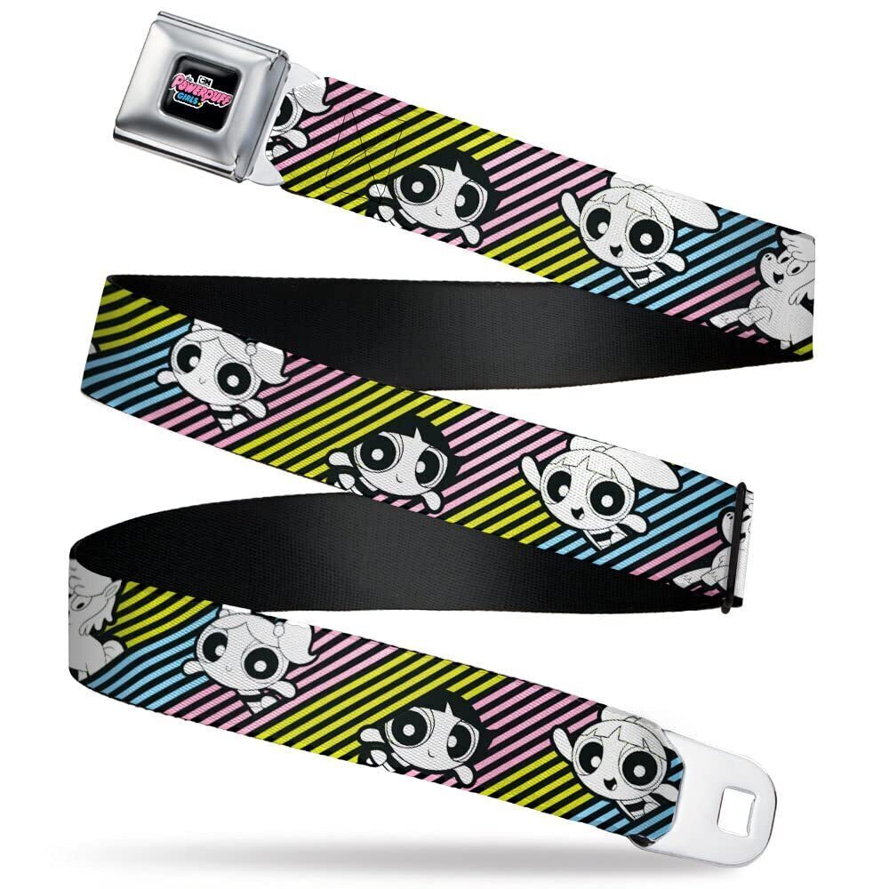 8499 Warner Bros. Animation Belt, Seatbelt Buckle Belt, The Powerpuff Girls